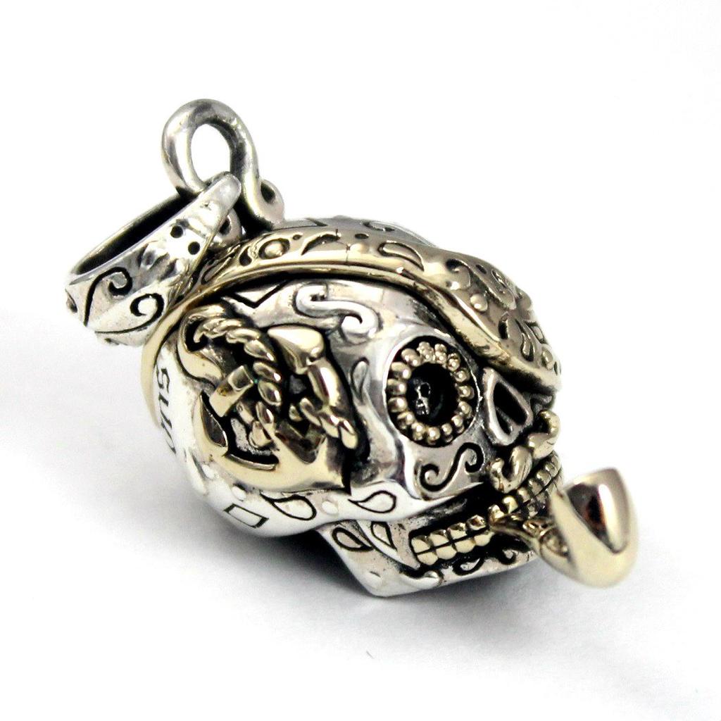 Good Vibrations Mexican Skull Pendant with One Eye