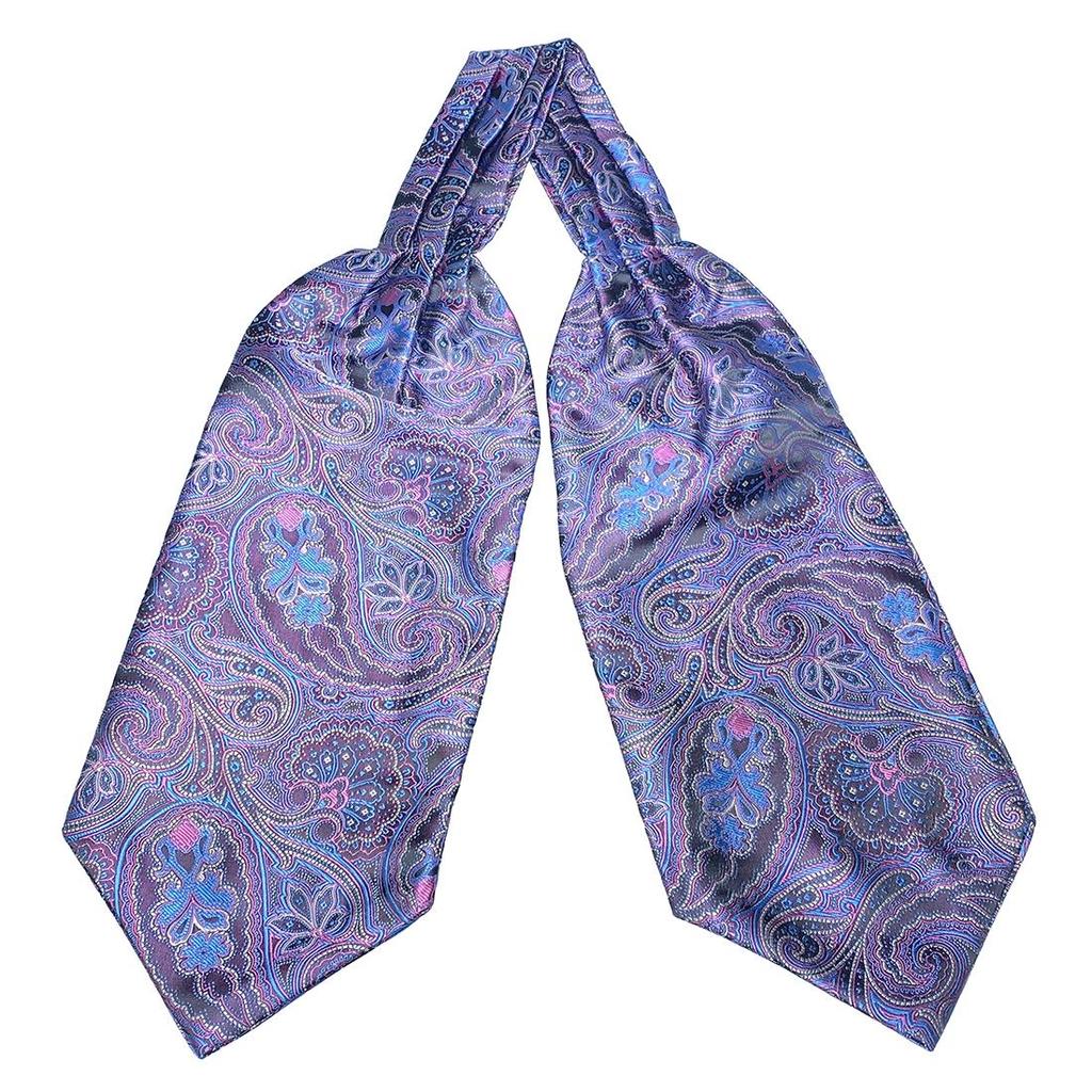 Men Vintage Self Tie Paisley Elegant Ascot Cravat Neck Scarf