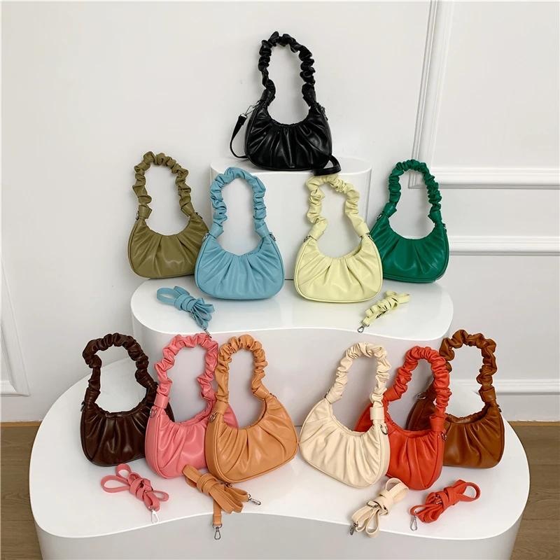 Solid Sewing Line Top Handle Bags for Women Soft Inner Compartment Wrinkled PU Bags Fashion