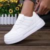Женская спортивная обувь Кроссовки для бега Удобная обувь На шнуровке Дышащая Белая обувь для ходьбы