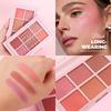 Six-color Blush Highlighter Eyeshadow All-in-one Palette Glitter Makeup Highlight Palette Pink Brighten Natural Contour Blusher