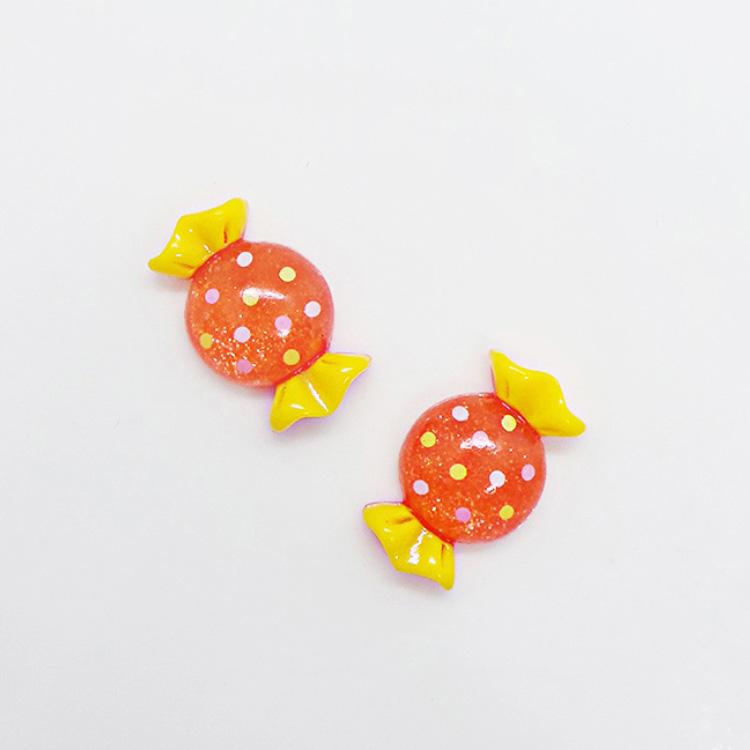 Artificial Candy for Crafts Small Colorful Dot Printed Artificial Resin Candy Cabochon for Crafts Artificial Candy