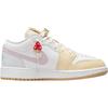 Кроссовки Air Jordan 1 Low GS Mushroom Kids белые светло-хаки Doll IB8861-151
