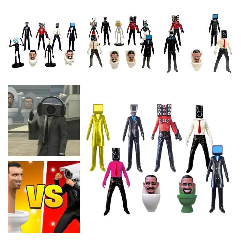 Высококачественный ПВХ 2,5-4,5 дюйма Туалетный Человек против Человека-Наблюдателя Фигурка Модель Украшение