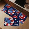 1PC Patriotic Americana Kitchen Rug Non-Slip Door Mat Pop design Bathroom Rug Bath Mat Carpet for Home Sink Laundry Decor