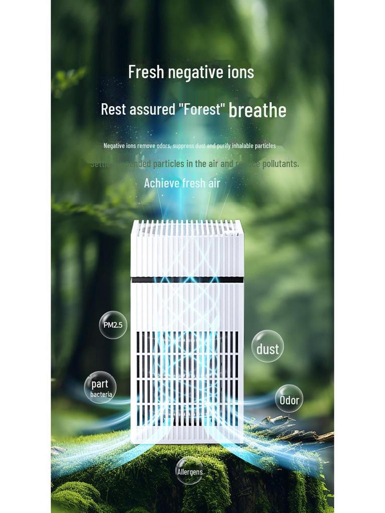 Indoor Air Purifier: Eliminates Smoke, Formaldehyde, Odors, and Adds Negative Ions