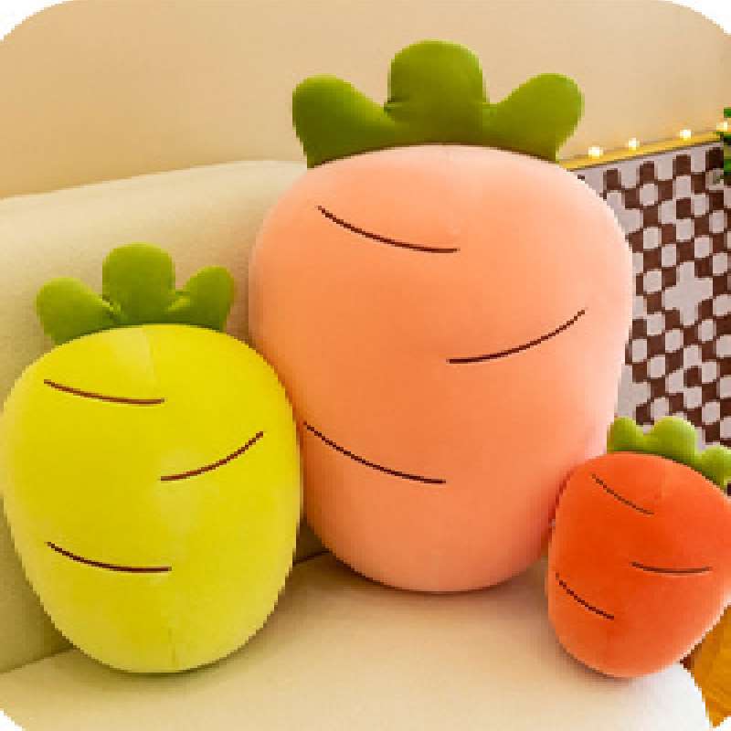Морковь Мягкая Подушка-Игрушка Креативная Овощная Мультяшная Плюшевая Игрушка Хлопок