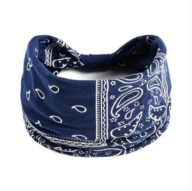 Женская повязка на голову из хлопка с принтом в стиле бохо, спортивная повязка на голову, полосатая повязка на голову, повязка на голову с широкими краями, повязка на голову для йоги, мягкая повязка для волос, комплект головного убора, повязка для волос для женщин и девочек