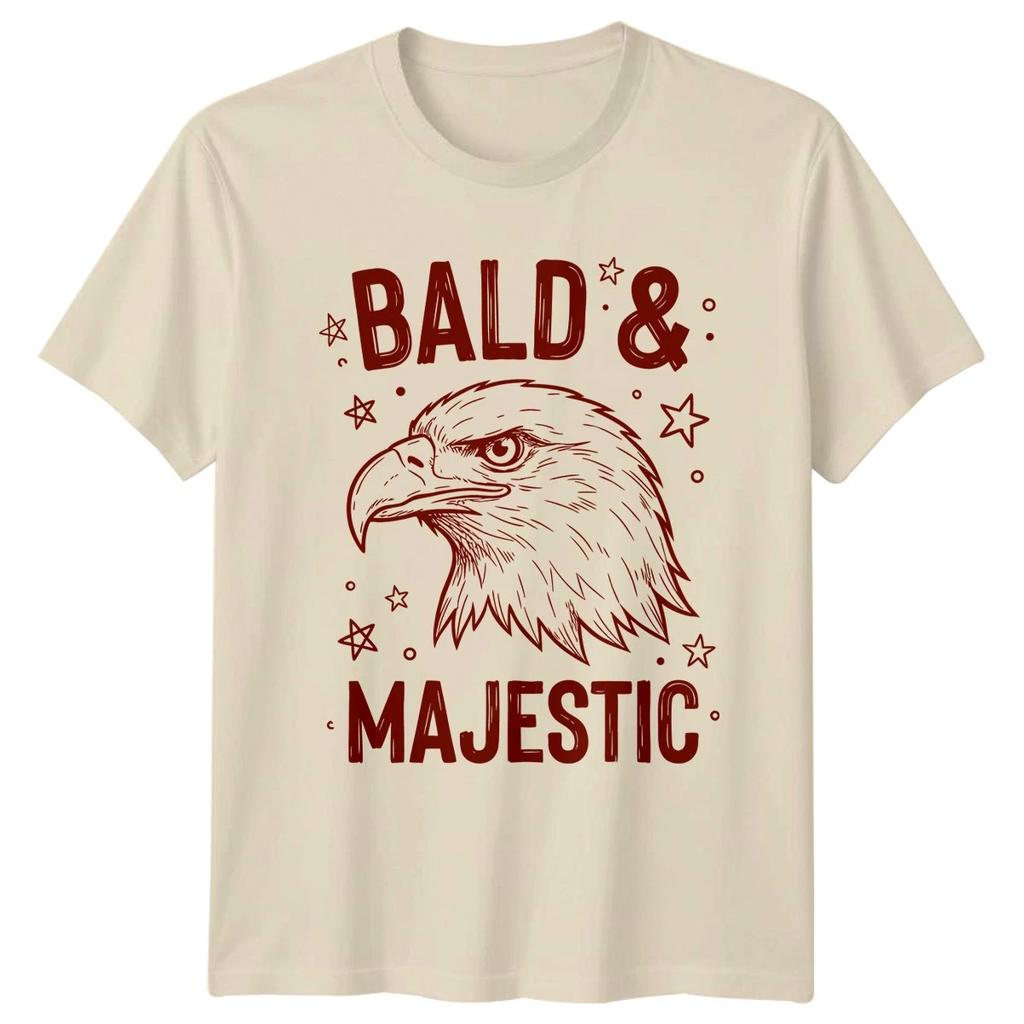 Bald & Majestic Mens T-Shirt Bald Dad Humor Fathers Day Gift For Him