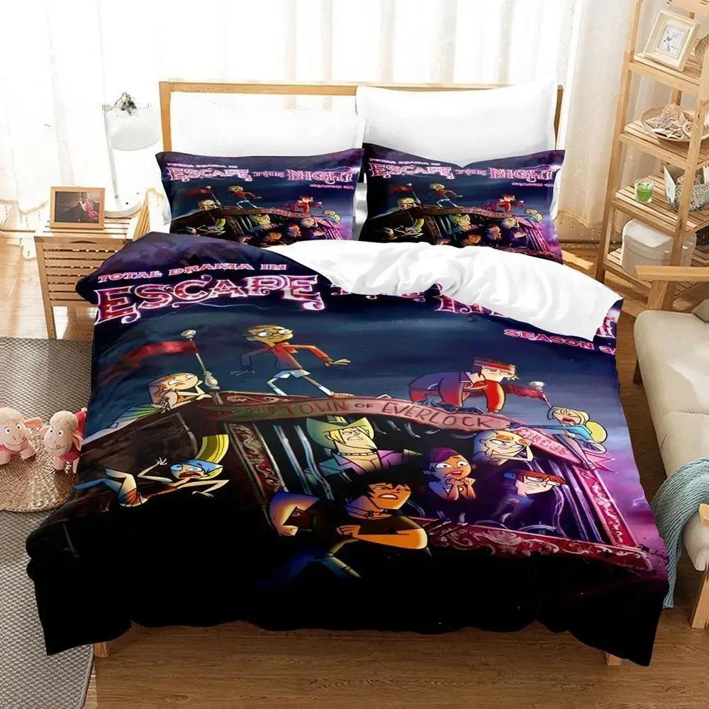 3D Print Total Drama Bedding CollectionDuvet Cover Comforter Bed Collection Quilt Cover PillowcaseKing Queen Twin Size Boys Girls Adultse