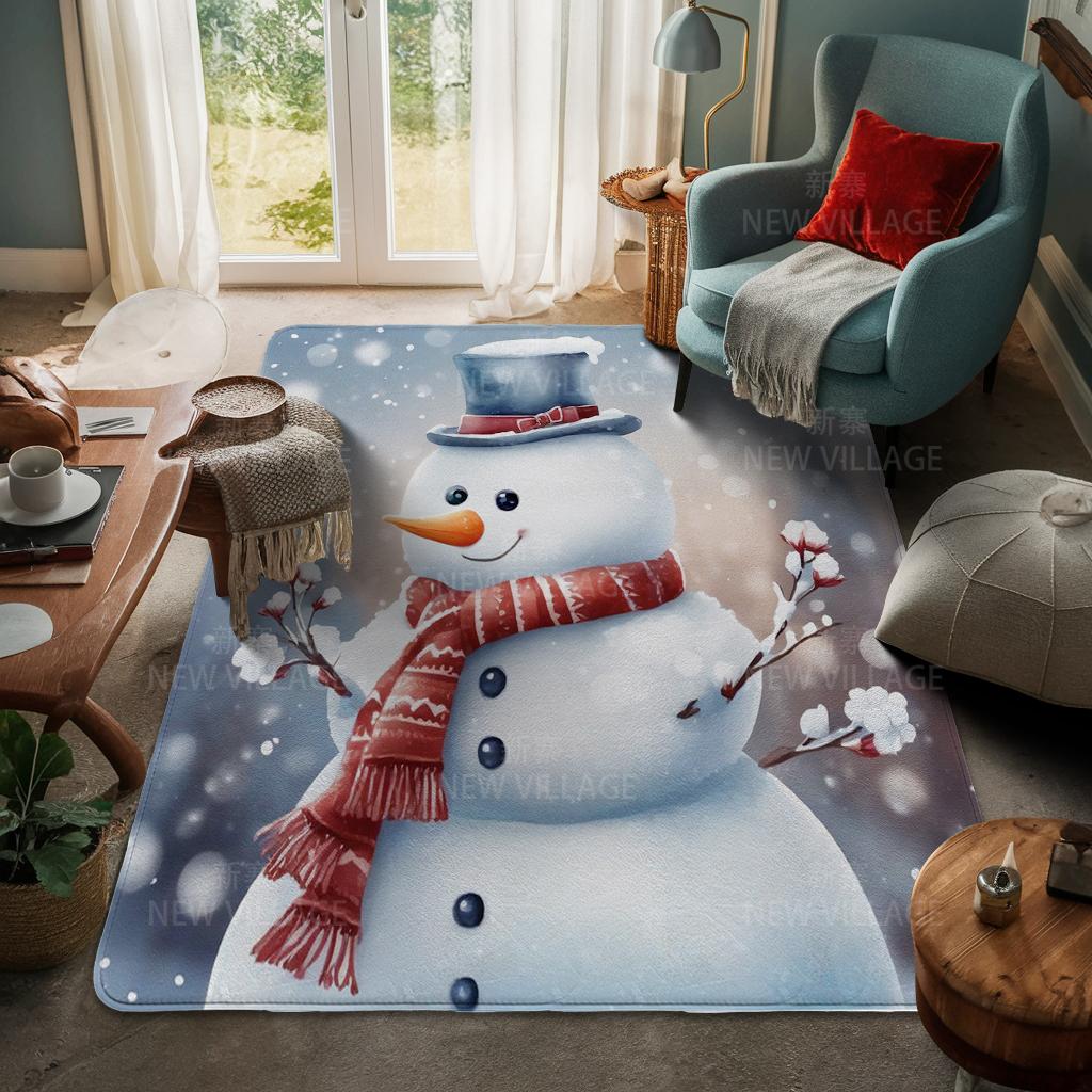 Ковер у входа в дом Домашний коврик у двери Гостиная Ванная Комната Ноги ванная комната Нескользящие коврики с водопоглощением для ванной Счастливого Рождества зима