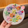 10 colorful star hair clips, cute fruit BB clips, suitable for daily hair accessories