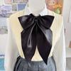 6 Colors New Fashion Solid Color Red Bowties Oversized Bowknot Women College Girls JK Ties Uniform Sailor Suit Butterfly Knot