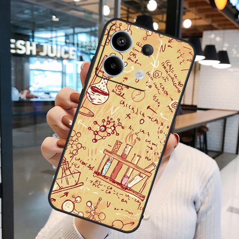 Чехол в научном стиле Химия для Xiaomi Redmi Note 14 Pro 10 11 12 13 15 Pro Plus Redmi 15 10C 12C 13C 14C 15C