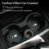 BAAK1 New 2025 Car Coaster Carbon Fibre Waterproof Bottle Cup Holder Anti-slip Mats For BMW M X1 X3 X5 X6 X7 E30 E90 M3 E84 E83 F25 E9