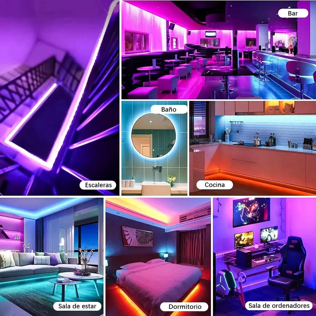 Светодиодная лента RGB 24 В с Bluetooth, синхронизацией с музыкой, водонепроницаемая, гибкая неоновая лента с управлением через приложение и пульт для декора игровой комнаты