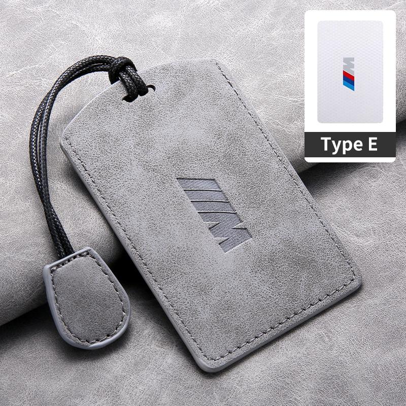 AAAQJ1 Suede Leather Car Smart NFC Card Key Case Fob Cover Shell Auto Keychain Accessories For BMW M 3 5 7 Series X1 X3 X5 X6 X7 535le
