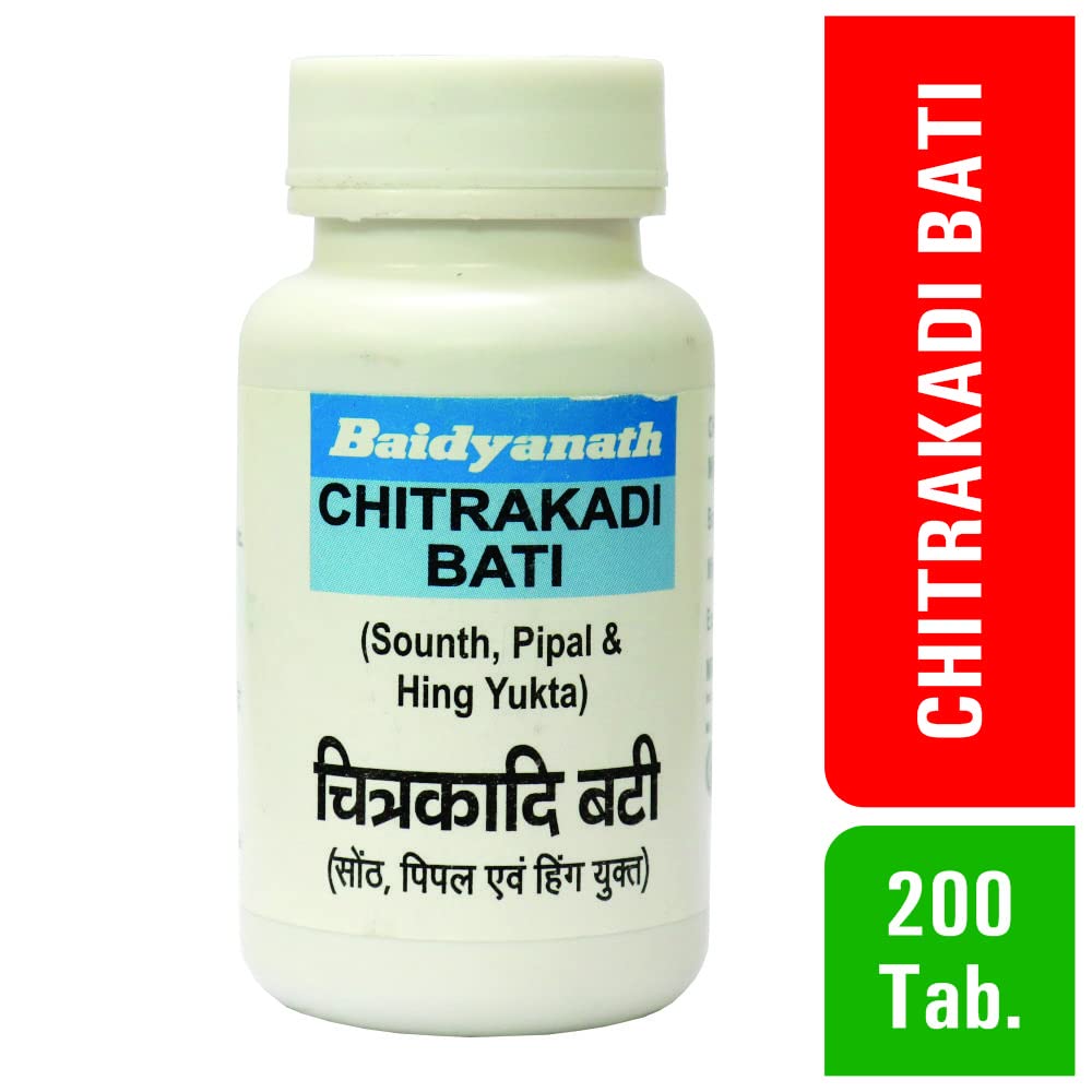 Baidyanath Asli Ayurved Chitrakadi Bati 200Tablets X Pack Of 2 For Digestive Health Support
