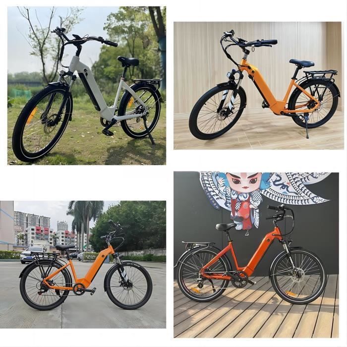 Vélo électrique pliable DZ2608 U 750W 48V 12AH 40KM-H SHIMANO 7 vitesses 20"*4.0 Pneus Tout-Terrain-orange