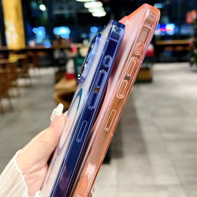 Магнитный прозрачный чехол для iPhone 16 для Apple 15 Pro Max/14 Нишевый/13 с большим отверстием/12 Пограничный/13