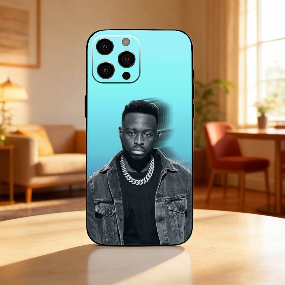 D-Dadju Singer Phone Case For iPhone17,16,15,14,13,12 Plus,Max Soft Silicone Black Cover