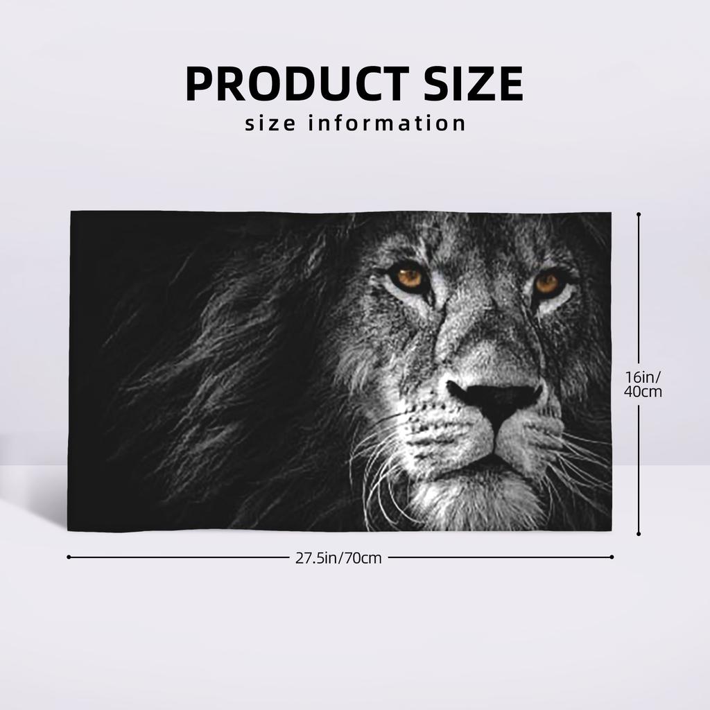 Lion Face Maks Soft Face Towel Quick Dry Pool Bath Cotton Towels Absorbent Quick