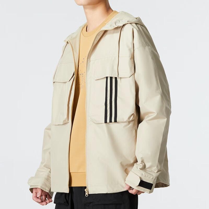 Adidas Jackets Men's Khaki Hooded Moderate Other HM3820