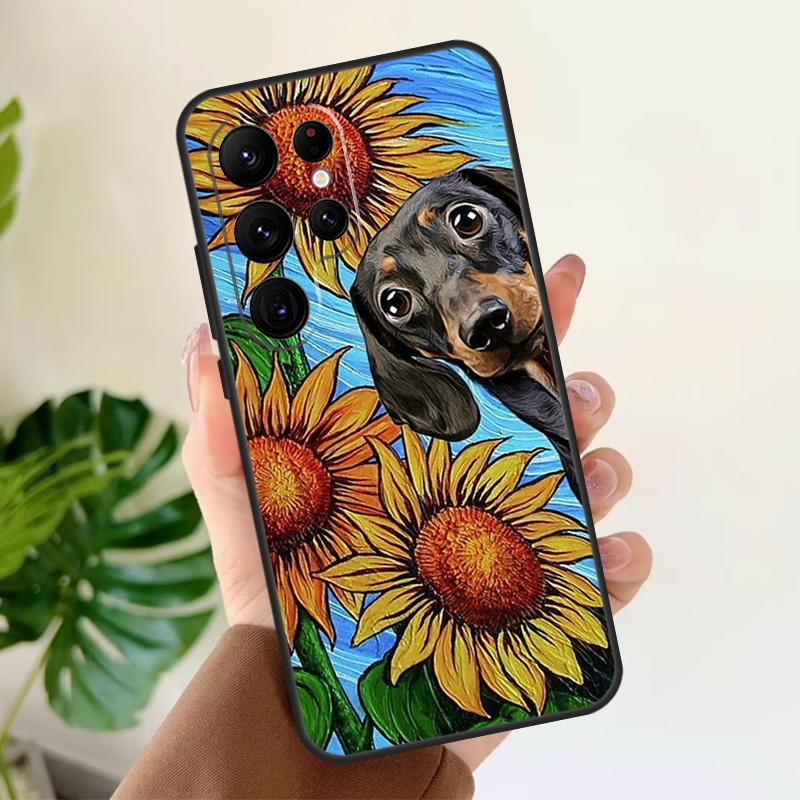 Dachshund Dog Animal Soft Case For Samsung Galaxy S25 S21 S22 S23 S24 Ultra S9 S10 Plus S20 FE S24 FE Phone Cover