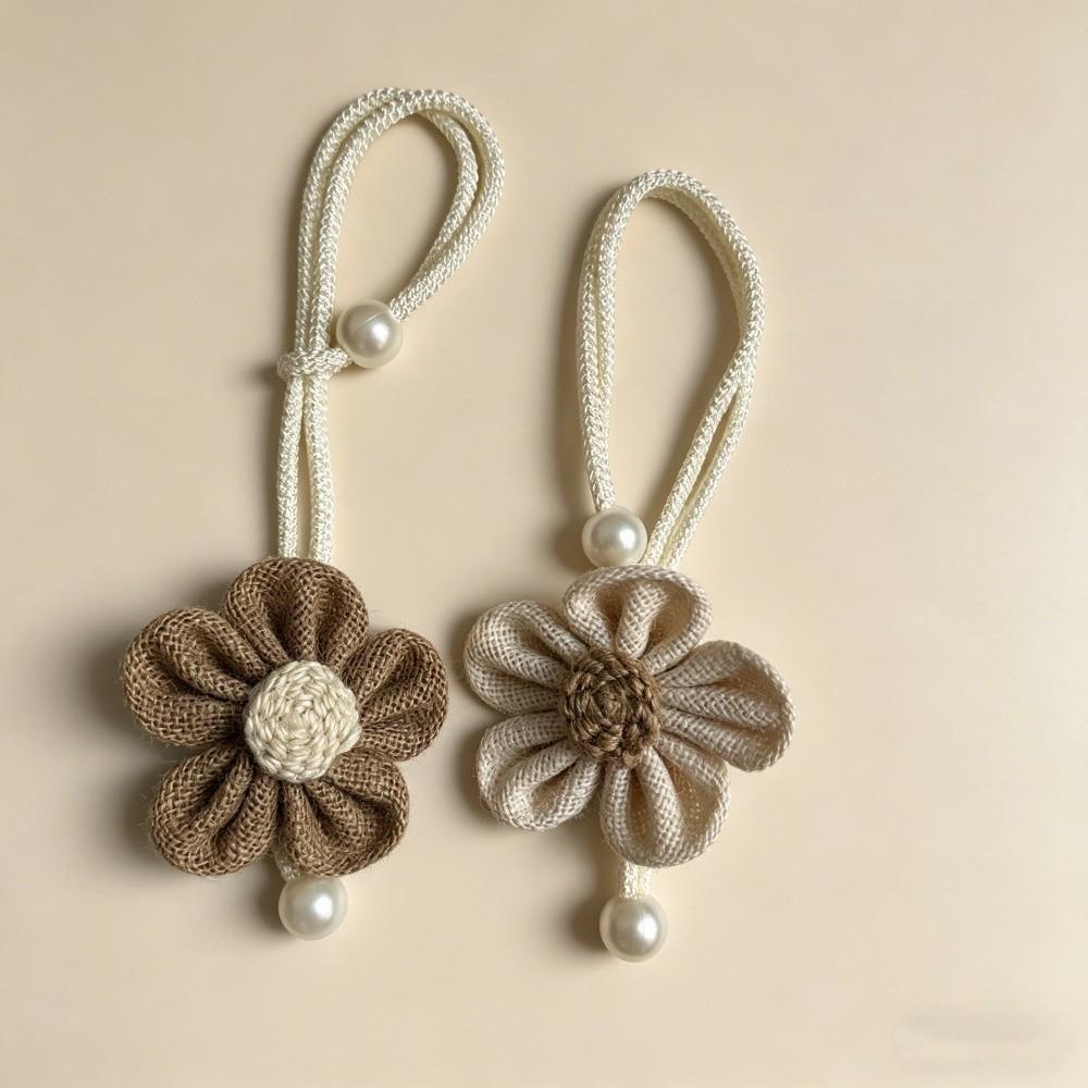 2PCS Adjustable Flower Curtain Tieback Creative Curtain Buckle Gauze Curtain Binding Rope  Office