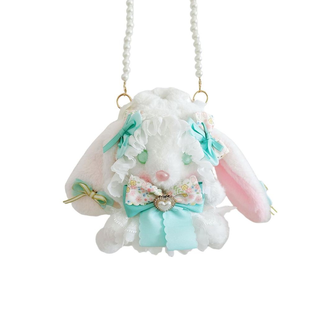 Лолита бант вислоухий кролик счастливый мешок милый мягкий сестринский жемчужный шнурок сумка-мессенджер для хранения