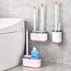 2025 New Toilet Brush Wall-mounted Toilet Brush Set Household No Dead Ends Bathroom Cleaning Artifact Three-in-one