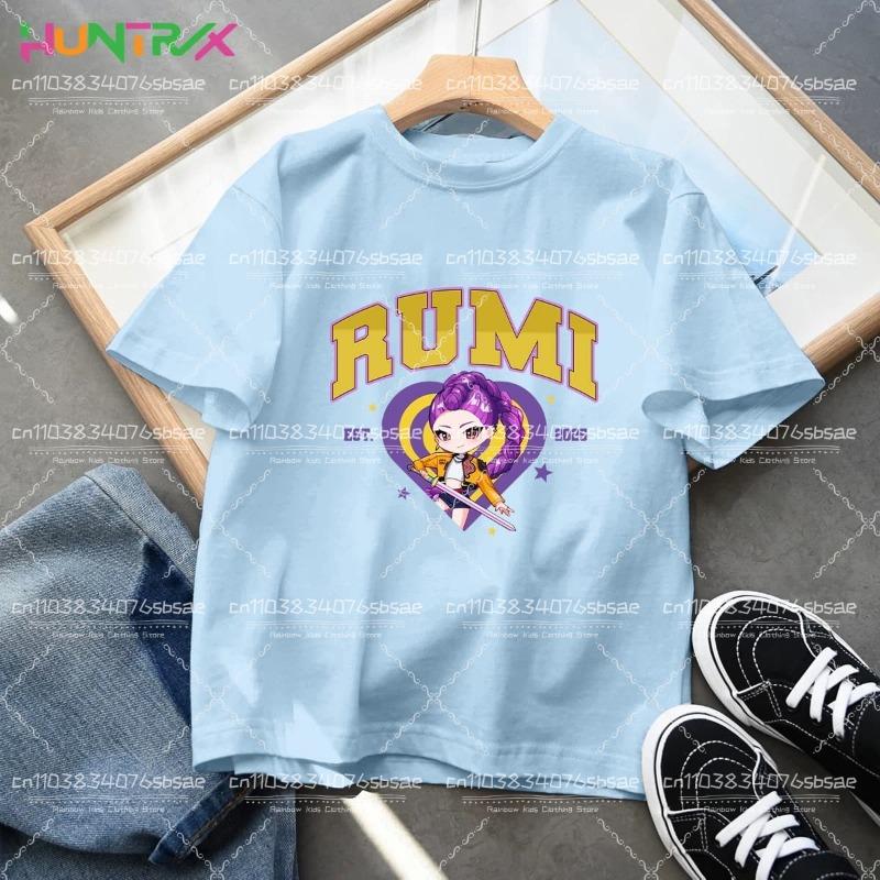 KPop Demon Hunters Kids Clothes 2025 Hot Anime Cotton T-shirt Harajuku Girls Casual Shirt Gift Fashion Movie Toddler T Shirts