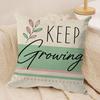 Gentle Floral Quotes Cushion Cover Pillow Case Short Plush Square Throw Pillow Covers Pillowcase Sofa Home Decor Gift