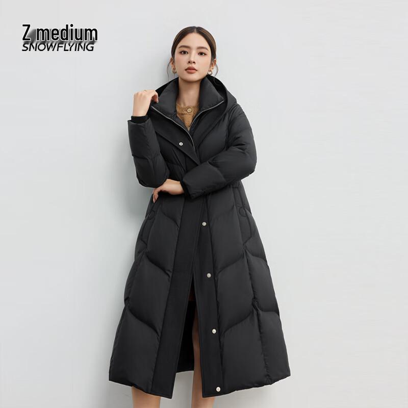 Женский пуховик средней длины с капюшоном XueZhongFei