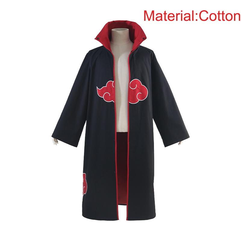 NARUTO Akatsuki Unisex Itachi Hidan Pein Sasori Deidara China Official Authorization Red Cloud Cosplay Cloak Suit