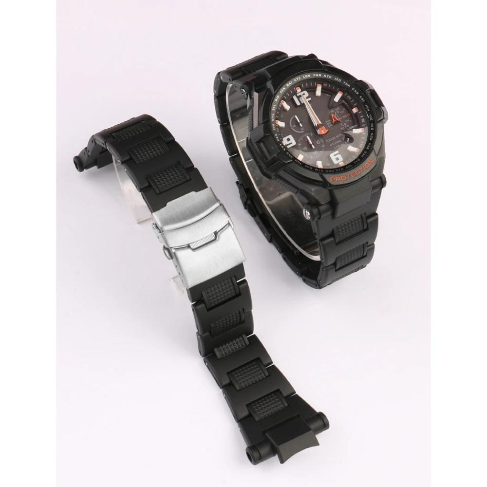 Для Casio G-shock Специальный Выпуклый Интерфейс Складная Пряжка Серия Air Fighter Пластик Сталь Ремешок для Мужских Часов GW-A1100 Gw4000 Ga1100