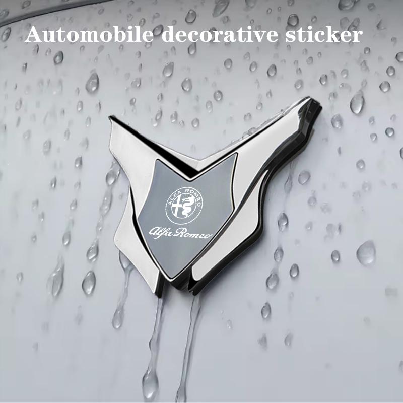3D Metal Car Fender Badge Decal Logo Sticker For Alfa Romeo STELVIO Giulia 159 Giulietta 147 Mito 156 MTO Sportiva Accessories