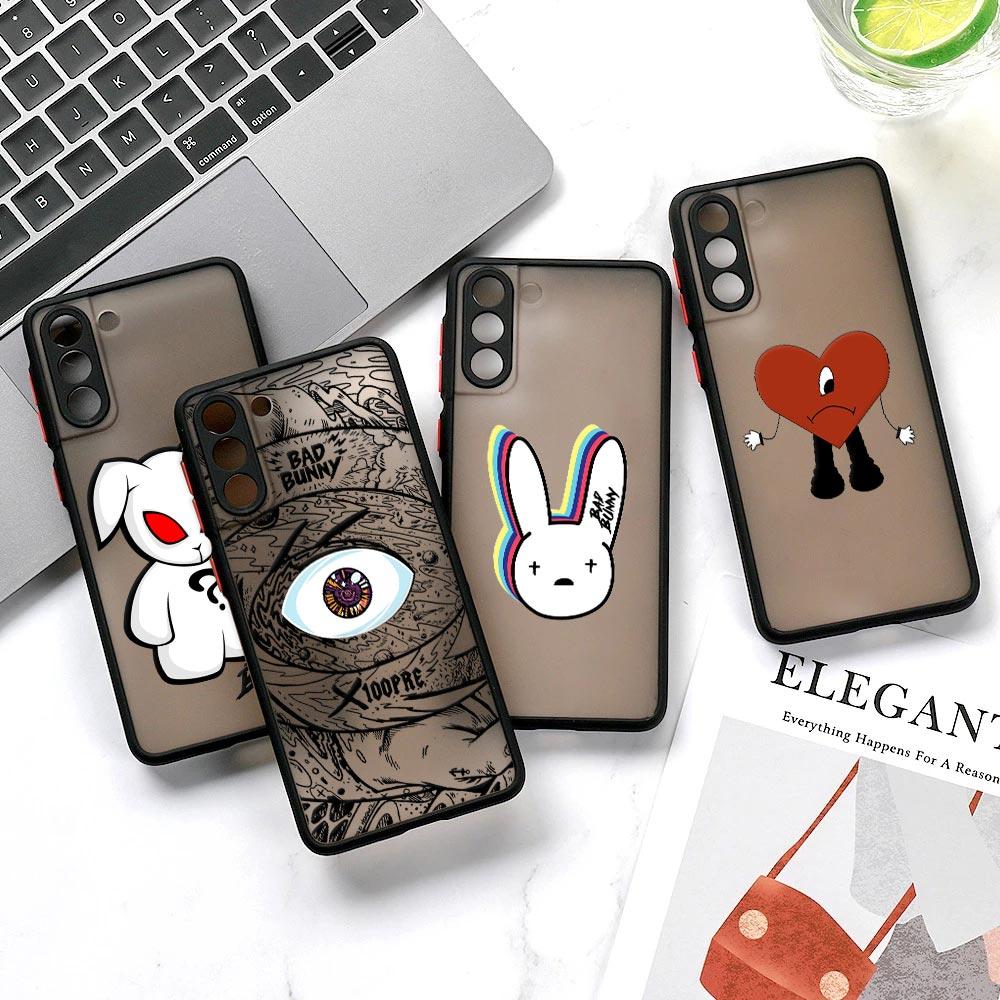 Bad Bunny S24 5G Case For Samsung S20 S21 FE S22 S23 S24 Ultra Cases Bunny Logo Funda Galaxy S23 Plus Matte Back Cover X 100pre