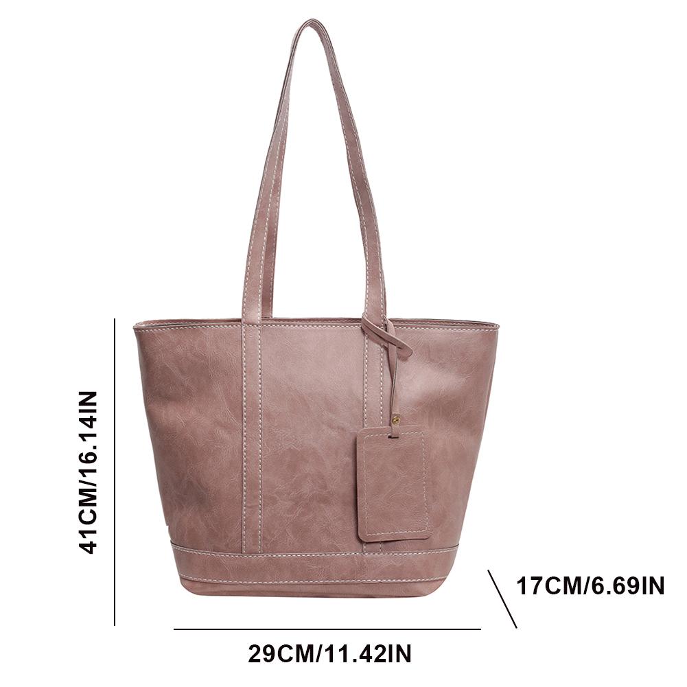 Женская дорожная сумка из искусственной кожи, большая вместительная сумка на плечо, шикарная сумка-хобо (коричневый)