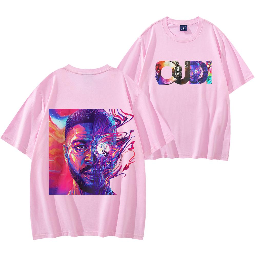 Футболка Cudi Man on The Moon Американский рэпер Мужская Женская С коротким рукавом Уличная одежда Хип-хоп Топы Одежда Y2K Подарки для фанатов
