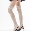 Elegant Anime Knees High Socks With Lace Trim Breathable Nylon Socks Costume Accessory For Cosplay And Daily Wear