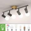 Регулируемый угол трековый светильник спальня E27 гостиная многоламповый точечный светильник точечный светильник в стиле лофт ретро лампы светодиодное освещение магазинное освещение