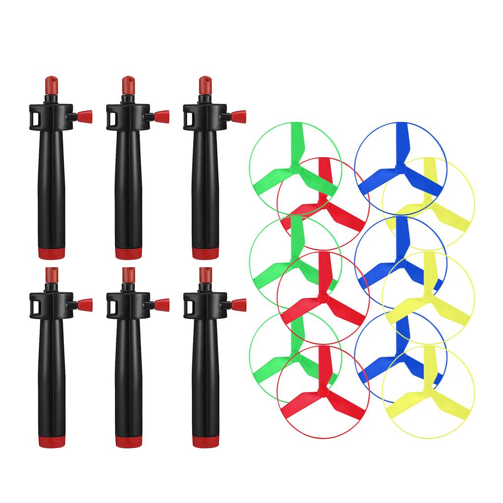 Набор из 6 ярких вращающихся игрушек НЛО с выдвижной пусковой нитью для семейного веселья на открытом воздухе и детских мероприятий