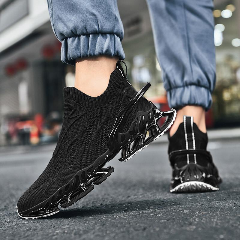 Chunky Sneaker Plus Size 45 46 Men Blade Sole Running Shoes Fashion Casual Mesh Breathable Height Increased Platform Sport Shoes