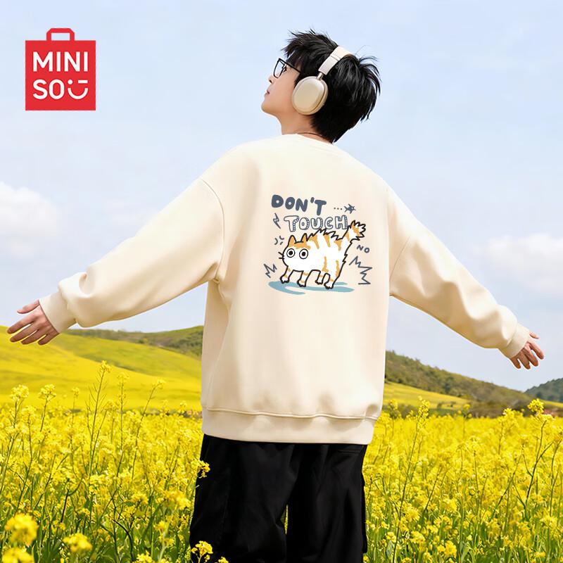 MINISO Мужская повседневная толстовка с круглым вырезом и принтом