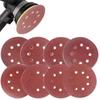 10Pcs 125mm 8 Holes Round Shape Grinding Sanding Discs Hook Loop Sandpaper Pad