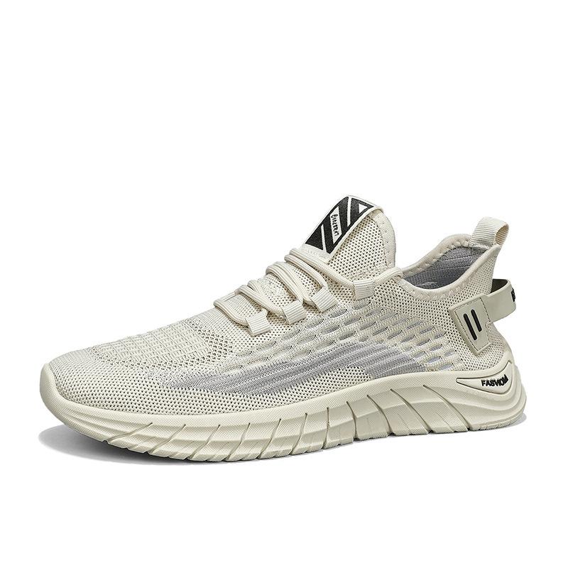 Весенняя новая мужская обувь дышащая сетчатая вязаная повседневная обувь универсальная спортивная обувь для бега модные кокосовые кроссовки