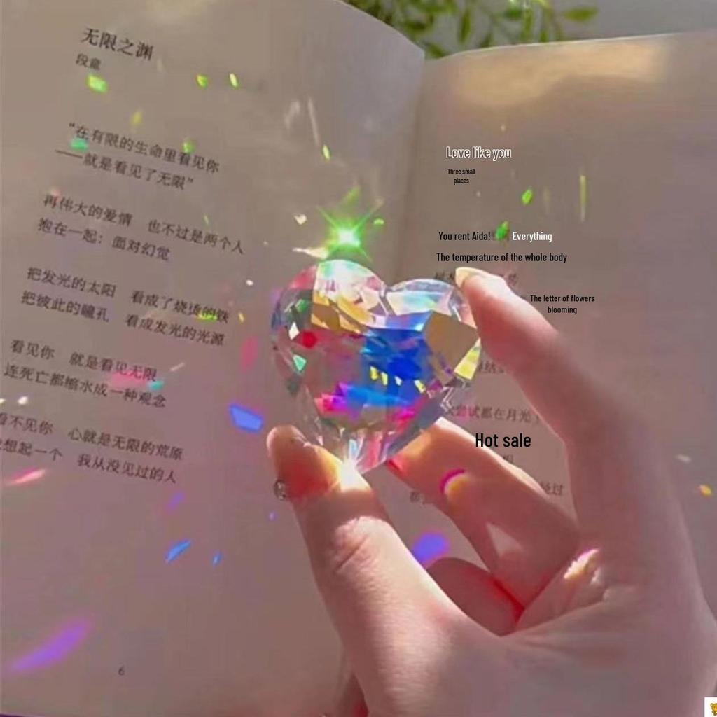 Красочные кристаллы любви ловец солнца призма украшение - украшение для автомобиля или гостиной, идеальный подарок для девушки