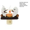 Halloween Night Light Spooky Ghost Campfire Pumpkin Boo Witch Black Cat Nightlight for Halloween Bedroom Living Room Decor