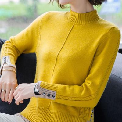 Свитер для женщин Осень Зима Легкий Теплый Вязаный Эластичный Топы с длинным рукавом